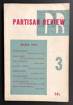 Image du vendeur pour Partisan Review, Volume 16, Number 3 (XVI; March 1949) mis en vente par Philip Smith, Bookseller