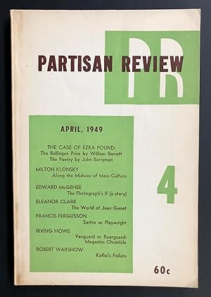 Bild des Verkufers fr Partisan Review, Volume 16, Number 4 (XVI; April 1949) zum Verkauf von Philip Smith, Bookseller
