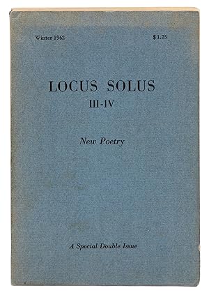 Bild des Verkufers fr Locus Solus III-IV. New Poetry. Winter 1962 zum Verkauf von Honey & Wax Booksellers, ABAA