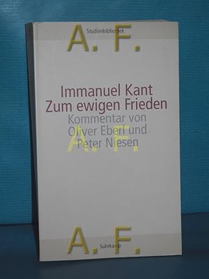 Seller image for Immanuel Kant, Zum ewigen Frieden und Auszge aus der Rechtslehre Kommentar von Oliver Eberl und Peter Niesen / Suhrkamp-Studienbibliothek , 14 for sale by Antiquarische Fundgrube e.U.