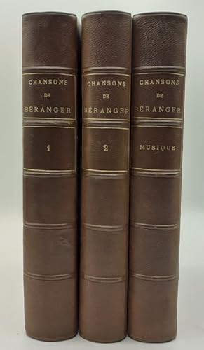 Bild des Verkufers fr Chansons de Branger contenant cinquante-trois gravures sur acier d'aprs Charlet, A. de Lemud, Johannot, Grenier, Jacque, Pauquet, Penguilly, De Rudder, Raffet, Sandoz. Les dix chansons publies en 1847 et le fac-simil d'une lettre de Branger. zum Verkauf von Librairie Le Trait d'Union sarl.