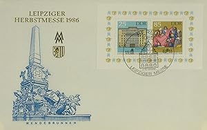 Dekorativer Ersttagsbrief Leipziger Herbstmesse 1986,