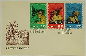 Dekorativer Ersttagsbrief Geburtstag 90 Jahre Dr. Albert Schweitzer 1965,