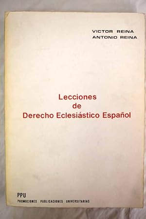 Imagen del vendedor de Lecciones de derecho eclesistico espaol a la venta por Alcan Libros