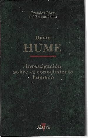 Imagen del vendedor de Investigaciones sobre el conocimiento humano a la venta por FERDYDURKE LIBROS