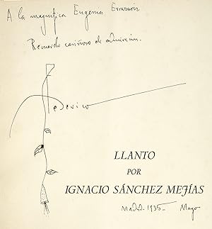 Image du vendeur pour LLANTO POR IGNACIO SANCHEZ MEJIAS mis en vente par Librairie Benjamin Pitchal