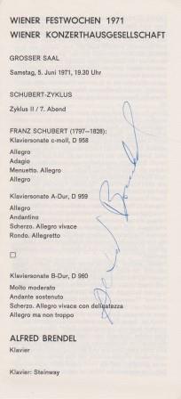 Bild des Verkufers fr Signiertes Konzertprogramm. zum Verkauf von Musikantiquariat Marion Neugebauer