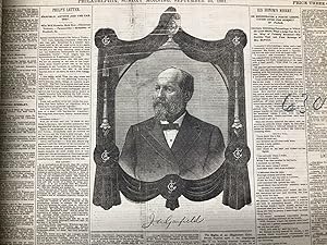 1881 Bound Folio Of 160+ US Newspapers Announcing The Death Of James A. Garfield