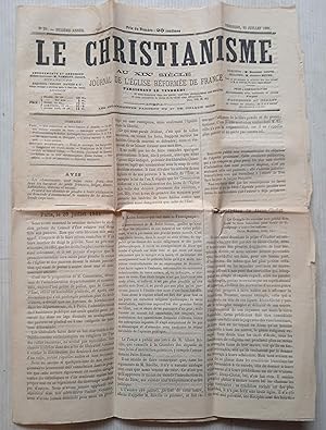 Le Christianisme au XIXe siècle - Journal de l'Église réformée de France (année 1881 - divers num...