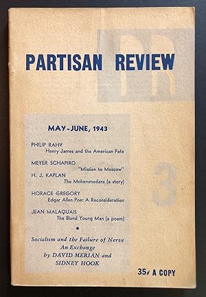 Image du vendeur pour Partisan Review, Volume 10, Number 3 (X; May - June 1943) mis en vente par Philip Smith, Bookseller