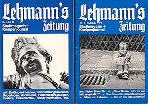Lehmann s Zeitung. Stadtmagazin + Kneipenjournal. 2 Hefte. Nr.1, Juli 1977 ; Nr. 4, Oktober 1977 ...