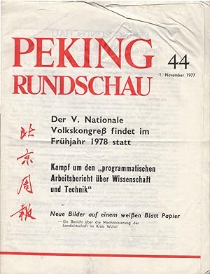 Seller image for Peking Rundschau. Nr. 44, 1. November 1977. for sale by Schrmann und Kiewning GbR