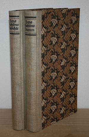 Seller image for 2 Bcher: Hans Sachsens Dramen, Band 2 (Fanachtsspiele). Hans Sachsens Gedichte. for sale by Antiquariat Gallenberger