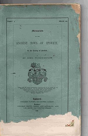 Seller image for Memorials of the Ancient Town of Ipswich in the County of Suffolk Part 1. for sale by Joy Norfolk, Deez Books
