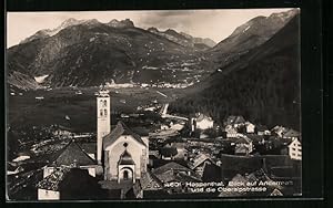 Bild des Verkufers fr Ansichtskarte Hospenthal, Blick auf Andermatt und die Oberalpstrasse zum Verkauf von Bartko-Reher