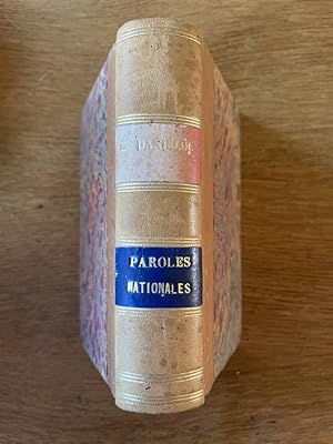 Seller image for Paroles nationales for sale by Librairie des Possibles