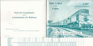 Imagen del vendedor de Timetable and Fares : Petrie and Caboolture (Station). Operative from 20th September 1981. a la venta por Schrmann und Kiewning GbR