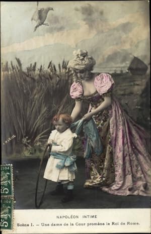Immagine del venditore per Ansichtskarte / Postkarte Napoleon Intime, Scene I, Une dame de la Cour promene le Roi de Rome venduto da akpool GmbH