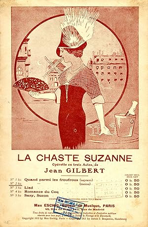 Image du vendeur pour Partition de "Quand parmi les froufrous (second mouvement, mezzo)", cre pour l'oprette "La Chaste Suzanne" mis en vente par Bouquinerie "Rue du Bac"