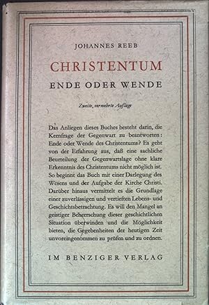 Bild des Verkufers fr Christentum: Ende oder Wende. zum Verkauf von books4less (Versandantiquariat Petra Gros GmbH & Co. KG)