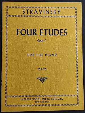Spartito Stravinsky - Four Etudes - Opus 7 For the Piano - Ed. Int. Music