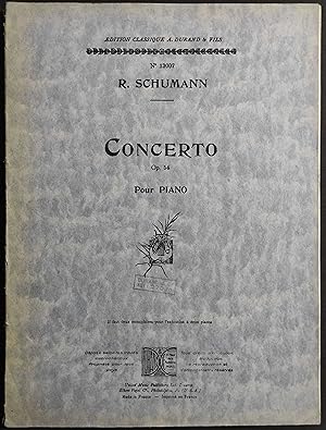 Spartito Concerto Op.54 Pour Piano - R. Schumann - Ed. Durand