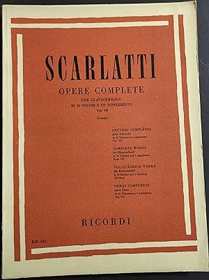 Scarlatti - Opere Complete per Clavicembalo Vol. VII - Ed. Ricordi - 1970