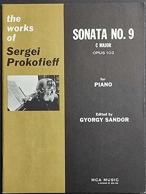 Sonata No. 9 C. Major Opus 103 for Piano - S. Prokofieff - Ed. MCA Music