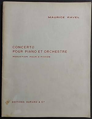 Concerto Pour Piano et Orchestre - Reduction Pour 2 Pianos - M. Ravel - Ed. Durand