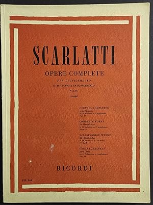 Scarlatti - Opere Complete per Clavicembalo - Vol. IV - Ed. Ricordi - 1969