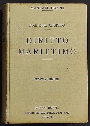 Diritto Marittimo - A. Sisto - Ed. Hoepli - 1920