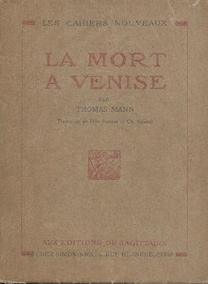 Bild des Verkufers fr La mort  Venise. zum Verkauf von Librairie Les Autodidactes - Aichelbaum