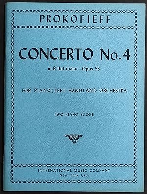 Concerto No.4 in B Flat Major - Opus 53 - Prokofieff - Ed. Int. Music Company