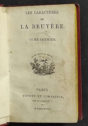 Les Caracteres de La Bruyere/Theopraste - Ed. Dufur - 1827 - 3 Vol.