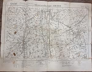 First World War German Trench Map - Moorseele-Süd 1:10,000 - 17/2/18