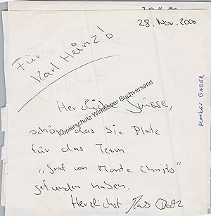 Seller image for Original Autogramm Markus Bader /// Autograph signiert signed signee for sale by Antiquariat im Kaiserviertel | Wimbauer Buchversand