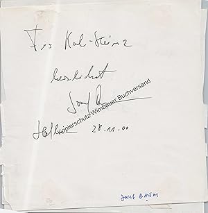 Bild des Verkufers fr Original Autogramm Josef Baum /// Autograph signiert signed signee zum Verkauf von Antiquariat im Kaiserviertel | Wimbauer Buchversand
