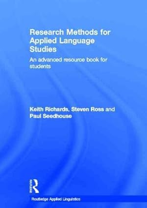 Imagen del vendedor de Research Methods for Applied Language Studies a la venta por GreatBookPricesUK