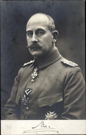 Ansichtskarte / Postkarte Reichskanzler Max von Baden, Portrait, Orden, Eisernes Kreuz