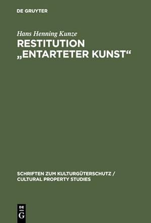 Seller image for Restitution "Entarteter Kunst" for sale by BuchWeltWeit Ludwig Meier e.K.