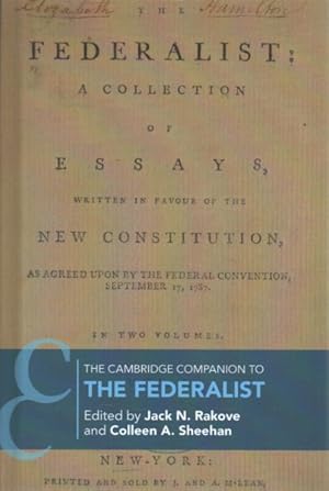 Bild des Verkufers fr Cambridge Companion to the Federalist zum Verkauf von GreatBookPrices