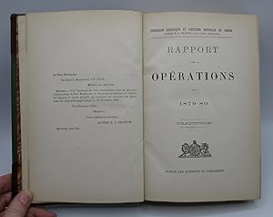 Seller image for Rapport des Operations de 1879-80. (Traduction). Commission Geologique et d'Histoire Naturelle du Canada for sale by Open Boat Booksellers