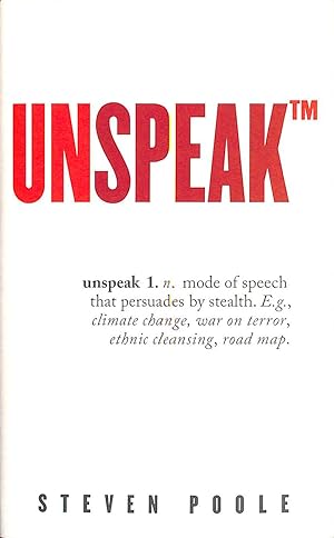 Seller image for Unspeak for sale by M Godding Books Ltd