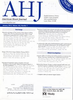 American Heart Journal (AHJ) Vol 163, No. 1 January 2012