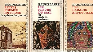 Imagen del vendedor de Les fleurs du mal, Les paradis artificiels, Petits poemes en prose (le spleen de Paris) a la venta por Grimbergen Booksellers