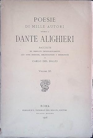 Poesie di mille autori intorno a Dante Alighieri. Volume XI