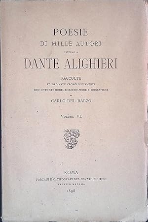 Poesie di mille autori intorno a Dante Alighieri. Volume VI