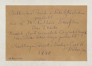 Seller image for Eigenh. Schriftstck. for sale by Eberhard Kstler Autographen&Bcher oHG