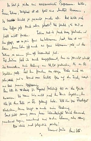 Bild des Verkufers fr Eigenh. Brief mit U. "Tausend Grsse Dein Otto". zum Verkauf von Eberhard Kstler Autographen&Bcher oHG