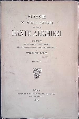 Poesie di mille autori intorno a Dante Alighieri. Volume II